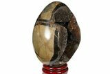 Bargain, Septarian Dragon Egg Geode - Black Crystals #120920-3
